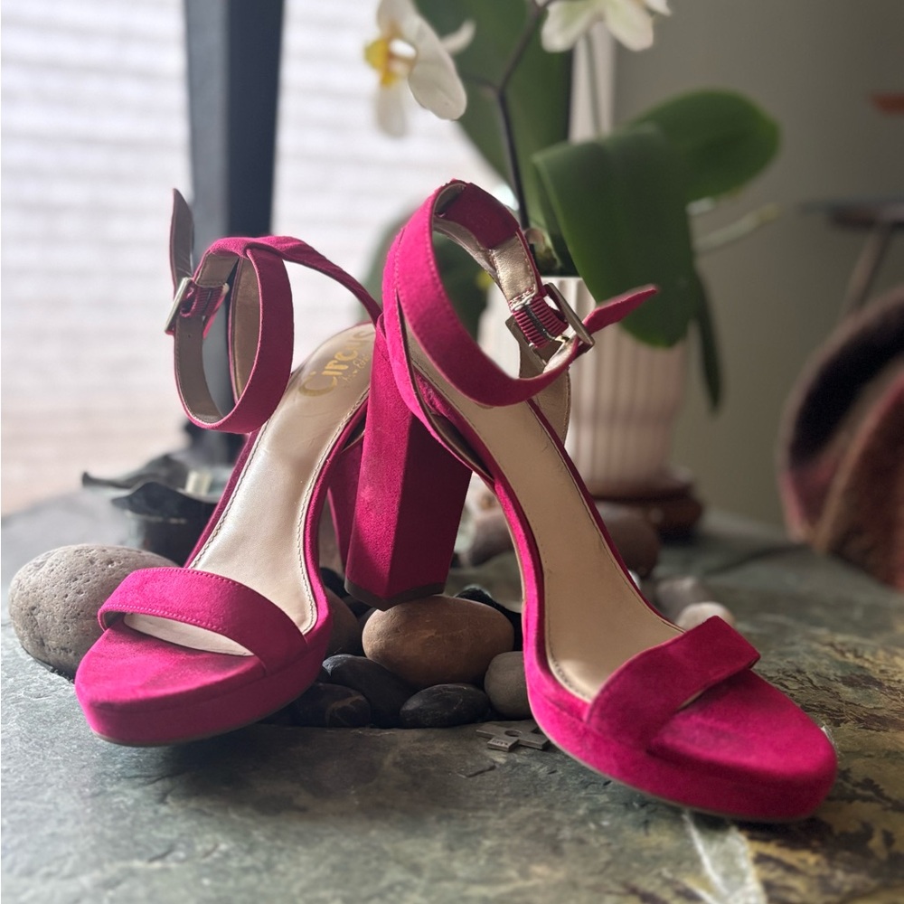 Sam Edelman Pink Stiletto Heels with Ankle Strap